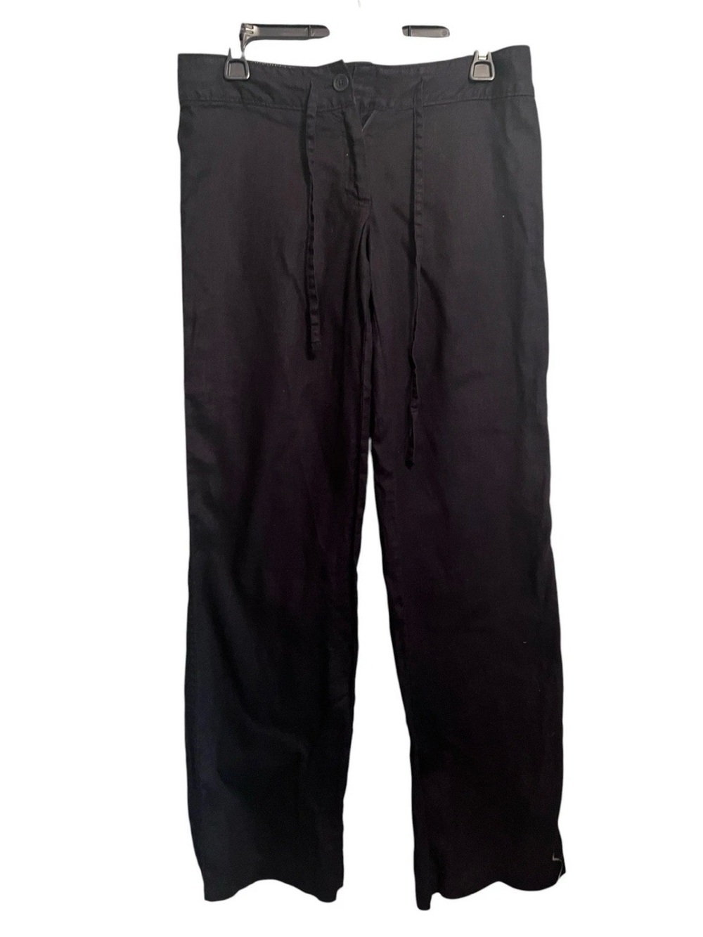 Relax Tommy Bahama Black Linen Drawstring Pants Women’s Size 2 Coastal